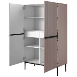 Buffets BOBOCHIC - Buffet Haut 2 Portes 100 Cm KASHA Pieds Noir Rose - Rose 6 Buffets BOBOCHIC - Buffet Haut 2 Portes 100 Cm KASHA Pieds Noir Rose - Rose -Buffet et enfilade Soldes 65034356 3