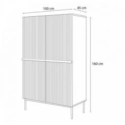 Buffets BOBOCHIC - Buffet Haut 2 Portes 100 Cm KASHA Pieds Noir Rose - Rose 7 Buffets BOBOCHIC - Buffet Haut 2 Portes 100 Cm KASHA Pieds Noir Rose - Rose -Buffet et enfilade Soldes 65034356 4