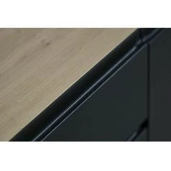 Buffets BOBOCHIC - Buffet 2 Portes 165 Cm DALIA Chêne Et Noir - Chêne Et Noir -Buffet et enfilade Soldes 65034677 3