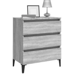 VidaXL Buffet Sonoma Gris 60x35x69 Cm Bois D'ingénierie - Gris 8 VidaXL Buffet Sonoma Gris 60x35x69 Cm Bois D'ingénierie - Gris -Buffet et enfilade Soldes 65388754 4