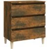 VidaXL Buffet Chêne Fumé 60x35x69 Cm Bois D'ingénierie - Brun