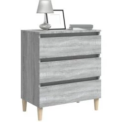 VidaXL Buffet Sonoma Gris 60x35x69 Cm Bois D'ingénierie - Gris 8 VidaXL Buffet Sonoma Gris 60x35x69 Cm Bois D'ingénierie - Gris -Buffet et enfilade Soldes 65389361 4