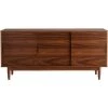 MILIBOO Buffet 3 Portes Coulissantes Noyer L160 RYDD - Noyer