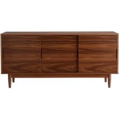 MILIBOO Buffet 3 Portes Coulissantes Noyer L160 RYDD - Noyer
