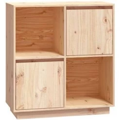 VidaXL Buffet 74x35x80 Cm Bois Massif De Pin - Brun