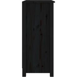 VidaXL Buffet Noir 70x35x80 Cm Bois Massif De Pin - Noir 8 VidaXL Buffet Noir 70x35x80 Cm Bois Massif De Pin - Noir -Buffet et enfilade Soldes 65849046 4