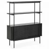 OVIALA Buffet Style Industriel Noir - Noir