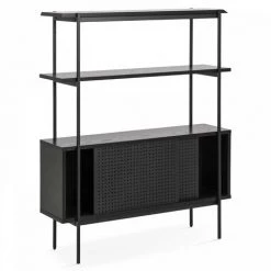 OVIALA Buffet Style Industriel Noir - Noir 7 OVIALA Buffet Style Industriel Noir - Noir -Buffet et enfilade Soldes 65877214 3