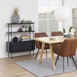 OVIALA Buffet Style Industriel Noir - Noir 8 OVIALA Buffet Style Industriel Noir - Noir -Buffet et enfilade Soldes 65877214 4