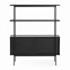 OVIALA Buffet Style Industriel Noir - Noir 9 OVIALA Buffet Style Industriel Noir - Noir -Buffet et enfilade Soldes 65877214 5
