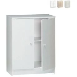 SARMOG Salon Polyvalent Bureau Chambre 2 Portes 2 Pièces Samo | Couleur: Blanc