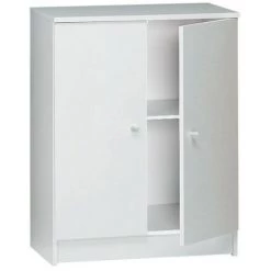 SARMOG Salon Polyvalent Bureau Chambre 2 Portes 2 Pièces Samo | Couleur: Blanc -Buffet et enfilade Soldes 65878007 3