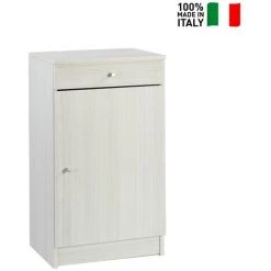 SARMOG Table De Chevet De Chambre Mobile 1 Porte Avec étagère à Tiroirs Drew | Couleur: Eucalyptus -Buffet et enfilade Soldes 65878086 2