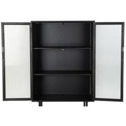 BRICOMARTEAU Buffet DKD Home Decor Verre Noir MDF (70 X 38 X 110 Cm) 8 BRICOMARTEAU Buffet DKD Home Decor Verre Noir MDF (70 X 38 X 110 Cm) -Buffet et enfilade Soldes 65934424 4