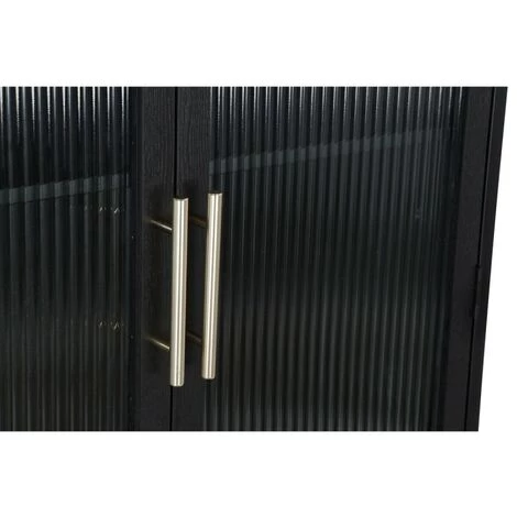 BRICOMARTEAU Buffet DKD Home Decor Verre Noir MDF (70 X 38 X 110 Cm) 5 BRICOMARTEAU Buffet DKD Home Decor Verre Noir MDF (70 X 38 X 110 Cm) – Image 5