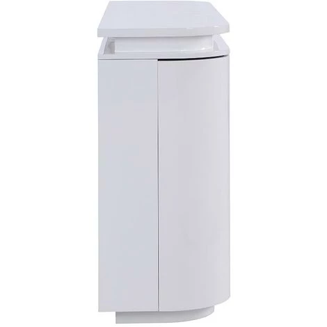 VENTE-UNIQUE.COM Buffet 4 Portes Et 2 Tiroirs Avec LEDs - MDF - Blanc Laqué - VANDANA - Blanc 4 VENTE-UNIQUE.COM Buffet 4 Portes Et 2 Tiroirs Avec LEDs - MDF - Blanc Laqué - VANDANA - Blanc – Image 4