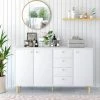AICOK 140cm De Large Commode Buffet Avec Tiroirs Buffet Armoire Polyvalente