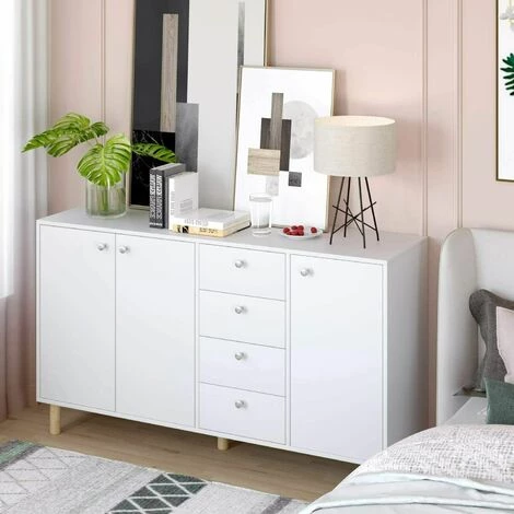 AICOK 140cm De Large Commode Buffet Avec Tiroirs Buffet Armoire Polyvalente 3 AICOK 140cm De Large Commode Buffet Avec Tiroirs Buffet Armoire Polyvalente â Image 3