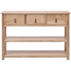 VidaXL Buffet 108x30x76 Cm Bois De Paulownia Massif - Brun -Buffet et enfilade Soldes 66090801 2