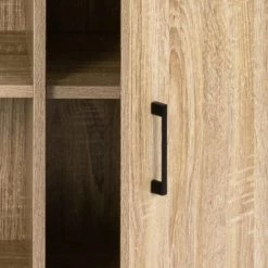 IDMARKET Buffet 2 Portes DETROIT Avec étagère Design Industriel -Buffet et enfilade Soldes 66095676 5