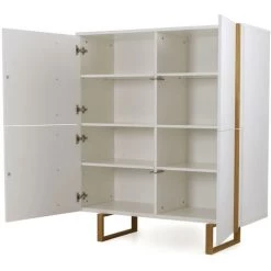 TENZO Buffet Haut 8 Compartiments De Rangement - Birka - Couleur - Blanc -Buffet et enfilade Soldes 66265183 4