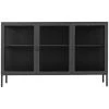 HOUSE NORDIC Buffet En Verre Et Métal L140cm - Brisbane - Couleur - Noir