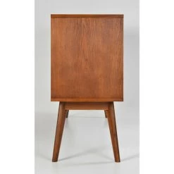 DRAWER Buffet Design 2 Portes 3 Tiroirs Teinté Noyer L170 Cm - Ström - Couleur - Porte Terracotta -Buffet et enfilade Soldes 66265480 4