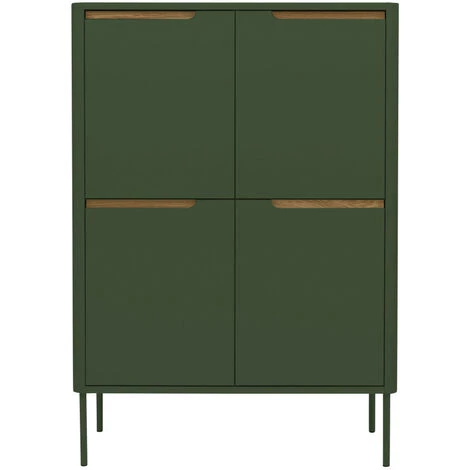 TENZO Buffet Haut En Bois 4 Portes H128cm - Switch - Couleur - Vert Forêt 1 TENZO Buffet Haut En Bois 4 Portes H128cm - Switch - Couleur - Vert Forêt