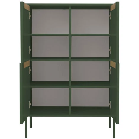 TENZO Buffet Haut En Bois 4 Portes H128cm - Switch - Couleur - Vert Forêt 3 TENZO Buffet Haut En Bois 4 Portes H128cm - Switch - Couleur - Vert Forêt – Image 3