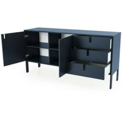 TENZO Buffet En Bois 2 Portes 3 Tiroirs L171cm - Uno - Couleur - Bleu Canard 6 TENZO Buffet En Bois 2 Portes 3 Tiroirs L171cm - Uno - Couleur - Bleu Canard -Buffet et enfilade Soldes 66266291 3