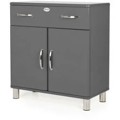 TENZO Petit Buffet Vintage L86cm - Malibu - Couleur - Gris -Buffet et enfilade Soldes 66266381 2