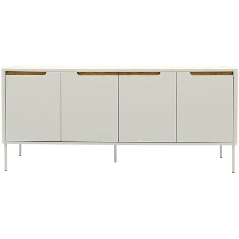 TENZO Buffet En Bois 4 Portes L173cm - Switch - Couleur - Blanc 1 TENZO Buffet En Bois 4 Portes L173cm - Switch - Couleur - Blanc