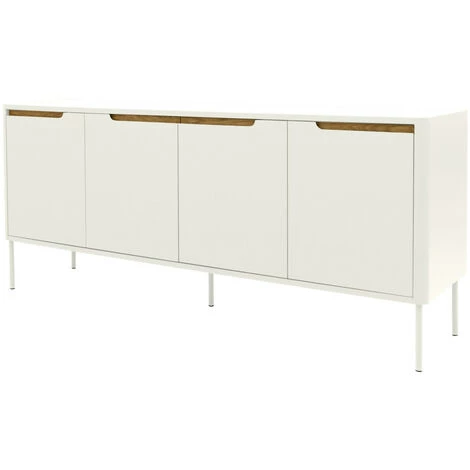 TENZO Buffet En Bois 4 Portes L173cm - Switch - Couleur - Blanc 2 TENZO Buffet En Bois 4 Portes L173cm - Switch - Couleur - Blanc – Image 2