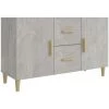 VidaXL Buffet Gris Béton 100x36x60 Cm Bois D'ingénierie - Gris