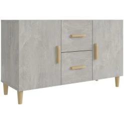 VidaXL Buffet Gris Béton 100x36x60 Cm Bois D'ingénierie - Gris