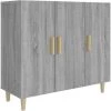 VidaXL Buffet Sonoma Gris 90x34x80 Cm Bois D'ingénierie - Gris