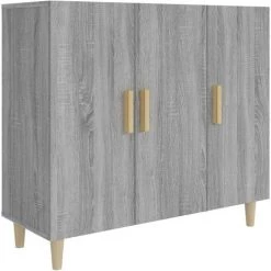 VidaXL Buffet Sonoma Gris 90x34x80 Cm Bois D'ingénierie - Gris