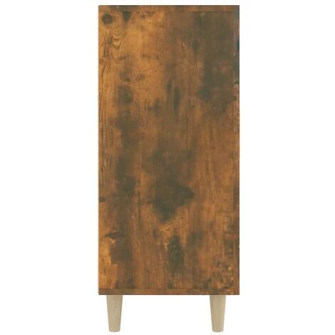 VidaXL Buffet Chêne Fumé 90x34x80 Cm Bois D'ingénierie - Brun 5 VidaXL Buffet Chêne Fumé 90x34x80 Cm Bois D'ingénierie - Brun – Image 5