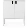 TENZO Petit Buffet En Bois 2 Portes L80cm - Uno - Couleur - Blanc
