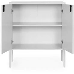 TENZO Petit Buffet En Bois 2 Portes L80cm - Uno - Couleur - Blanc -Buffet et enfilade Soldes 66399662 4