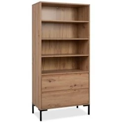Buffet Haut 2 Tiroirs L77,5 X H165 Cm - Korsika - Calicosy - Bois Clair 6 Buffet Haut 2 Tiroirs L77,5 X H165 Cm - Korsika - Calicosy - Bois Clair -Buffet et enfilade Soldes 66648058 3