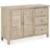 LES TENDANCES Buffet En Bois De Manguier 2 Portes 3 Tiroirs Mabel L 110 Cm
