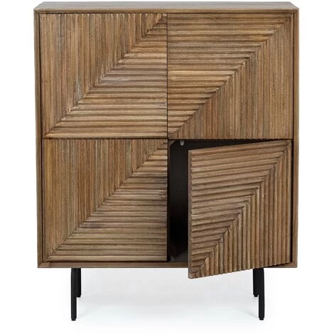 LES TENDANCES Bahut En Bois De Manguier 4 Portes Marron Dary L 92 Cm 2 LES TENDANCES Bahut En Bois De Manguier 4 Portes Marron Dary L 92 Cm – Image 2