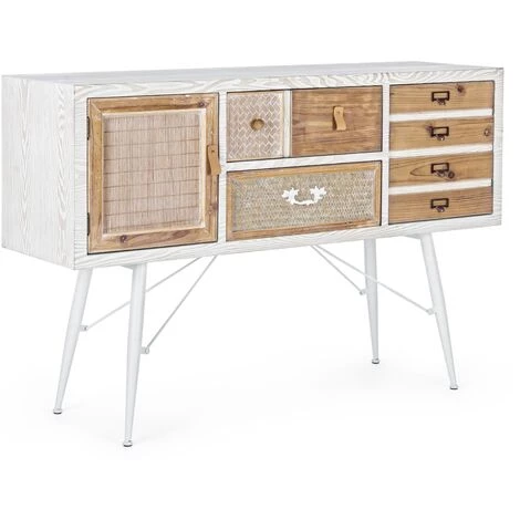 LES TENDANCES Buffet 2 Porte 2 Tiroirs Bicolore Bois MDF Elo L 120 Cm 1 LES TENDANCES Buffet 2 Porte 2 Tiroirs Bicolore Bois MDF Elo L 120 Cm