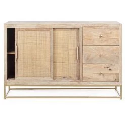 LES TENDANCES Buffet 2 Portes 3 Tiroirs Bois De Manguier Emo L 120 Cm 8 LES TENDANCES Buffet 2 Portes 3 Tiroirs Bois De Manguier Emo L 120 Cm -Buffet et enfilade Soldes 66753587 4
