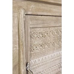 LES TENDANCES Buffet En Bois De Manguier 2 Portes Bois Clair Mabel L 150 Cm -Buffet et enfilade Soldes 66753708 4