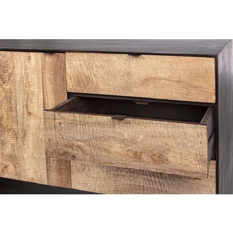 LES TENDANCES Buffet En Bois De Manguier Bicolore 1 Porte Gerty L 110 Cm 5 LES TENDANCES Buffet En Bois De Manguier Bicolore 1 Porte Gerty L 110 Cm – Image 5