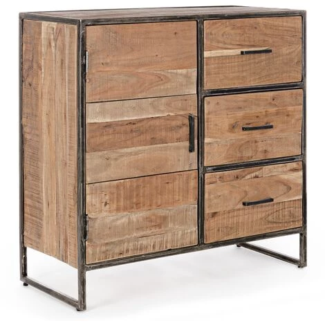 LES TENDANCES Bahut En Acacia Bicolore 1 Porte 3 Tiroirs Emete L 90 Cm 1 LES TENDANCES Bahut En Acacia Bicolore 1 Porte 3 Tiroirs Emete L 90 Cm