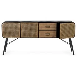 LES TENDANCES Buffet En Acier Bicolore 3 Portes Et 2 Tiroirs John L 180 Cm 8 LES TENDANCES Buffet En Acier Bicolore 3 Portes Et 2 Tiroirs John L 180 Cm -Buffet et enfilade Soldes 66754172 4