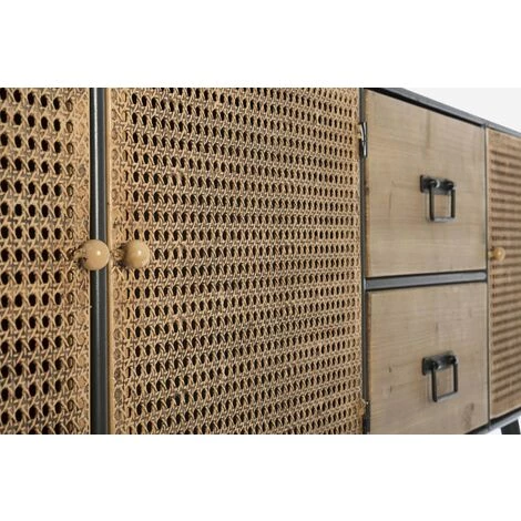 LES TENDANCES Buffet En Acier Bicolore 3 Portes Et 2 Tiroirs John L 180 Cm 5 LES TENDANCES Buffet En Acier Bicolore 3 Portes Et 2 Tiroirs John L 180 Cm – Image 5